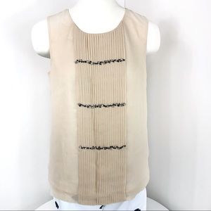 J Crew blouse sleeveless tan size 4